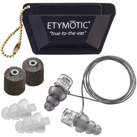 Etymotic ER20XS earplugs, included tips and case