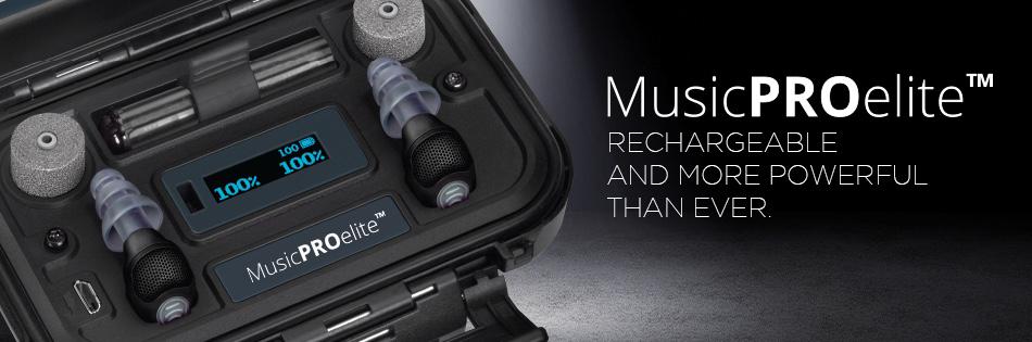 Etymotic Music Pro Elite Rechargeable Musicians Earplugs with Active Hearing Protection