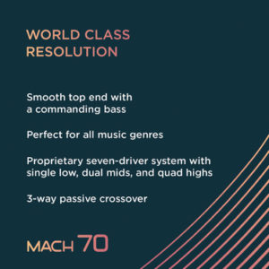 Westone Audio Mach-70 In-Ear Monitor benefits and specifications