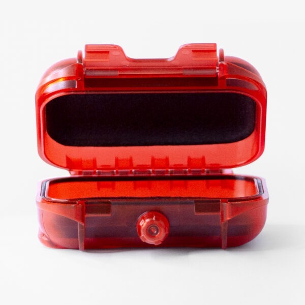 Westone Audio Mini Monitor Vault – Red, open Lid