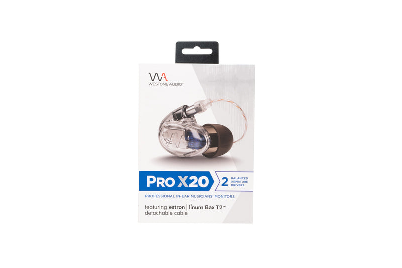 Westone Audio Pro-x20 Music In-ear monitors in box