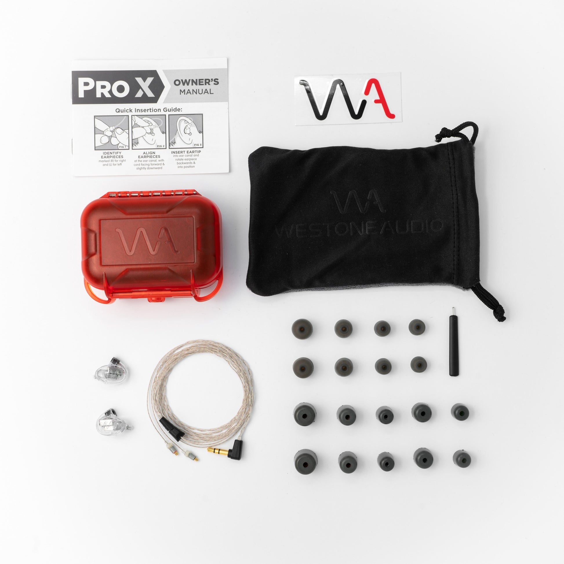 Westone Audio Pro-x50 IEM Earphones with accessories