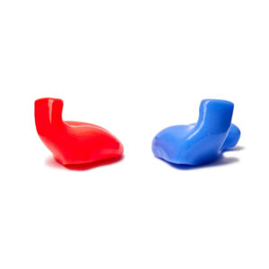 Swimfit custom earplugs Red and Blue - Front